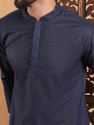 Men Tribal Line Art Printed Cotton Kurta | Adhirajan